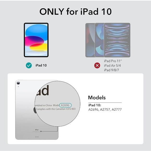 ESR Rebound Magnetic Keyboard Case Compatible with iPad 10 (2022) - Picture 10 of 10